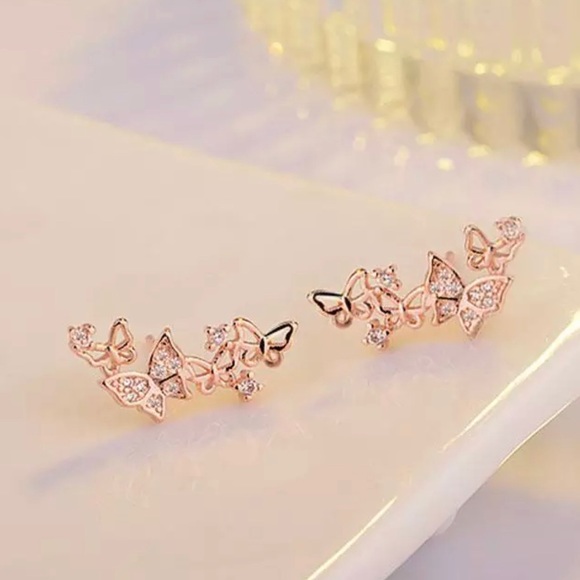 Jewelry - ✨18K Rose Gold Butterflies✨